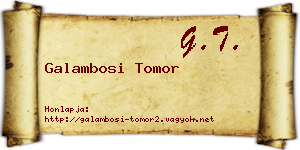 Galambosi Tomor névjegykártya